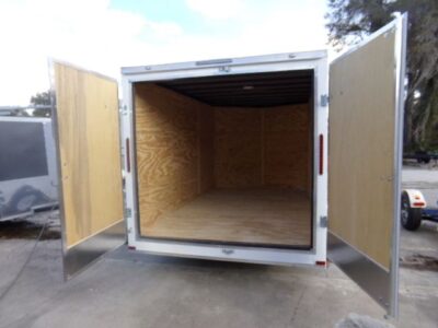 Freedom Trailers 7x12 SA Trailer - White, Double Barn Doors, Side Door, Brakes, Extra Height - Image 5