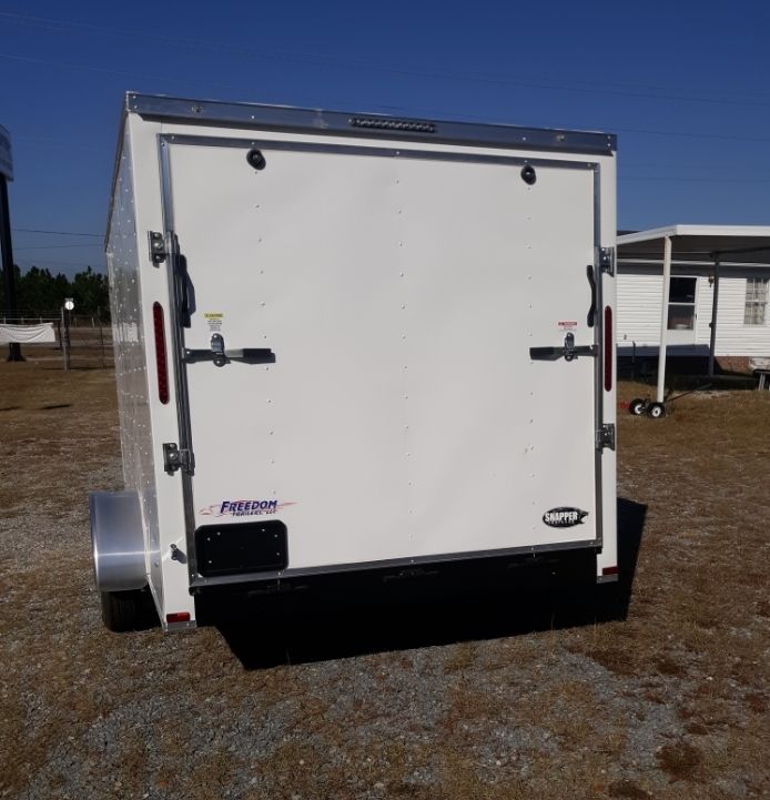 Freedom Trailers 7x12 SA Trailer - White, Ramp, Side Door, Brakes, Extra Height - Image 4