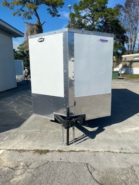 Freedom Trailers 7x14 TA Trailer - White, Double Doors, Side Door, Extra Height - Image 10