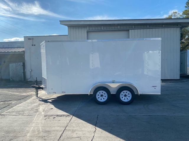 Freedom Trailers 7x14 TA Trailer - White, Double Doors, Side Door, Extra Height - Image 3