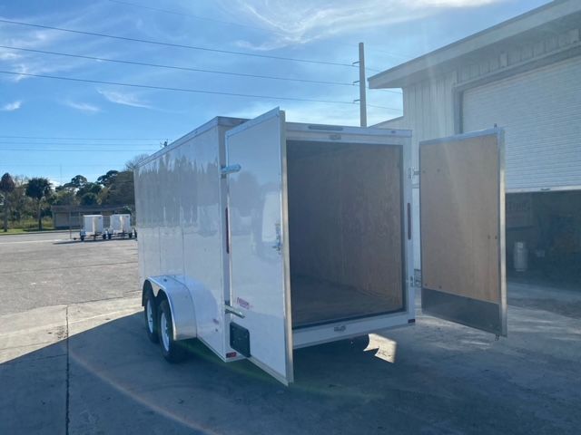 Freedom Trailers 7x14 TA Trailer - White, Double Doors, Side Door, Extra Height - Image 4