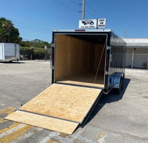 Freedom Trailers 7x16 TA Trailer - White, Ramp, Side Door, Extra Height - Image 5