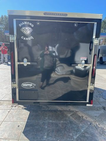 Diamond Cargo 5x12 SA Trailer - Black, Ramp, Side Door - Image 6
