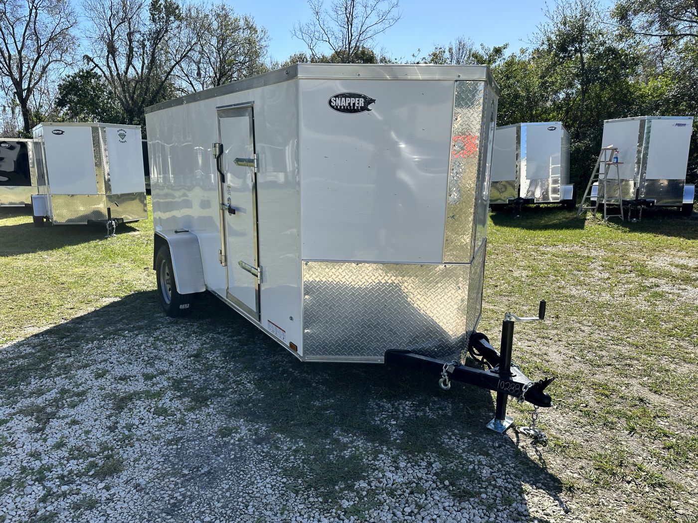 Diamond Cargo 5x12 SA Trailer - White, Ramp, Side Door - Image 10
