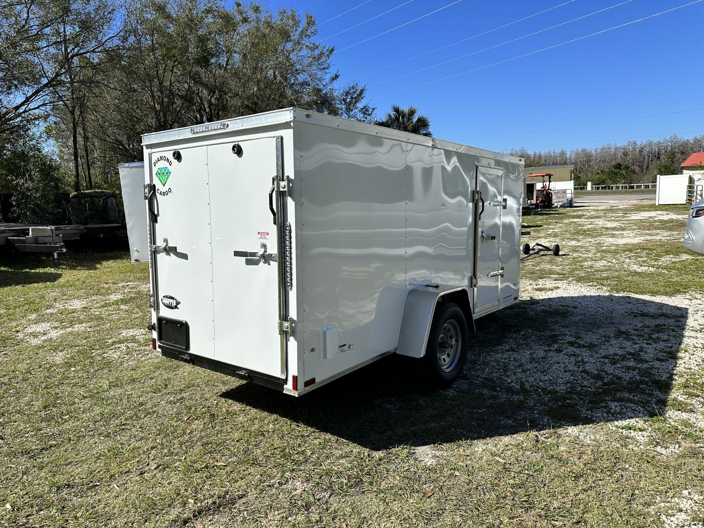 Diamond Cargo 5x12 SA Trailer - White, Ramp, Side Door - Image 7