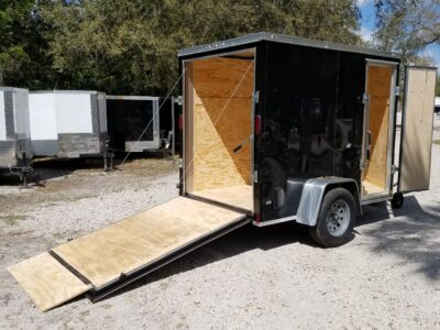 Diamond Cargo 5x8 SA Trailer - Black, Ramp, Side Door, Extra Height - Image 10