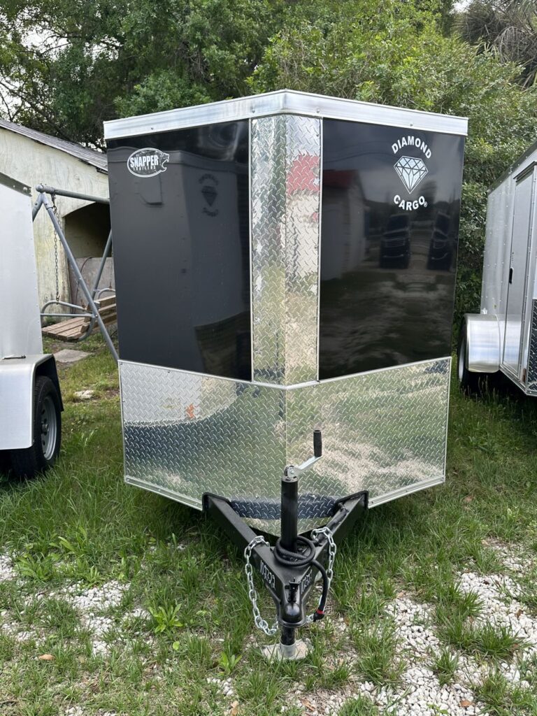Diamond Cargo 5x8SAL Blk, R, RV, Side Vents Snapper Trailers
