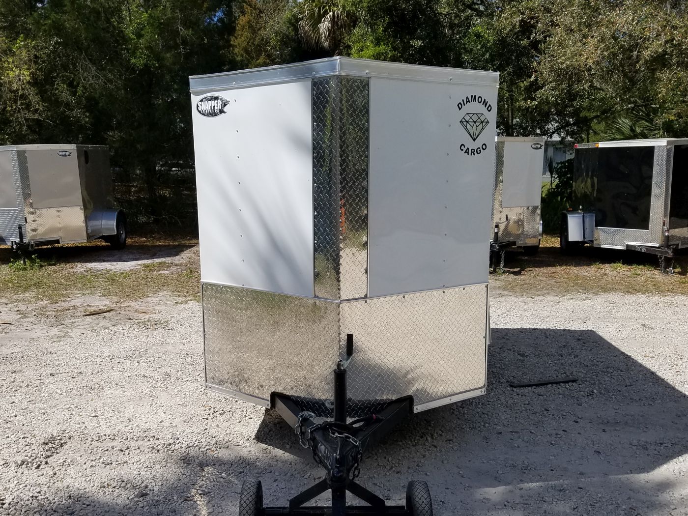 Diamond Cargo 5x8 SA Trailer - White, Ramp, Insulated - Image 2