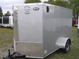 Alternative view of Diamond Cargo 6x10 SA Trailer - Silver Frost, Ramp, Side Door, Extra Height
