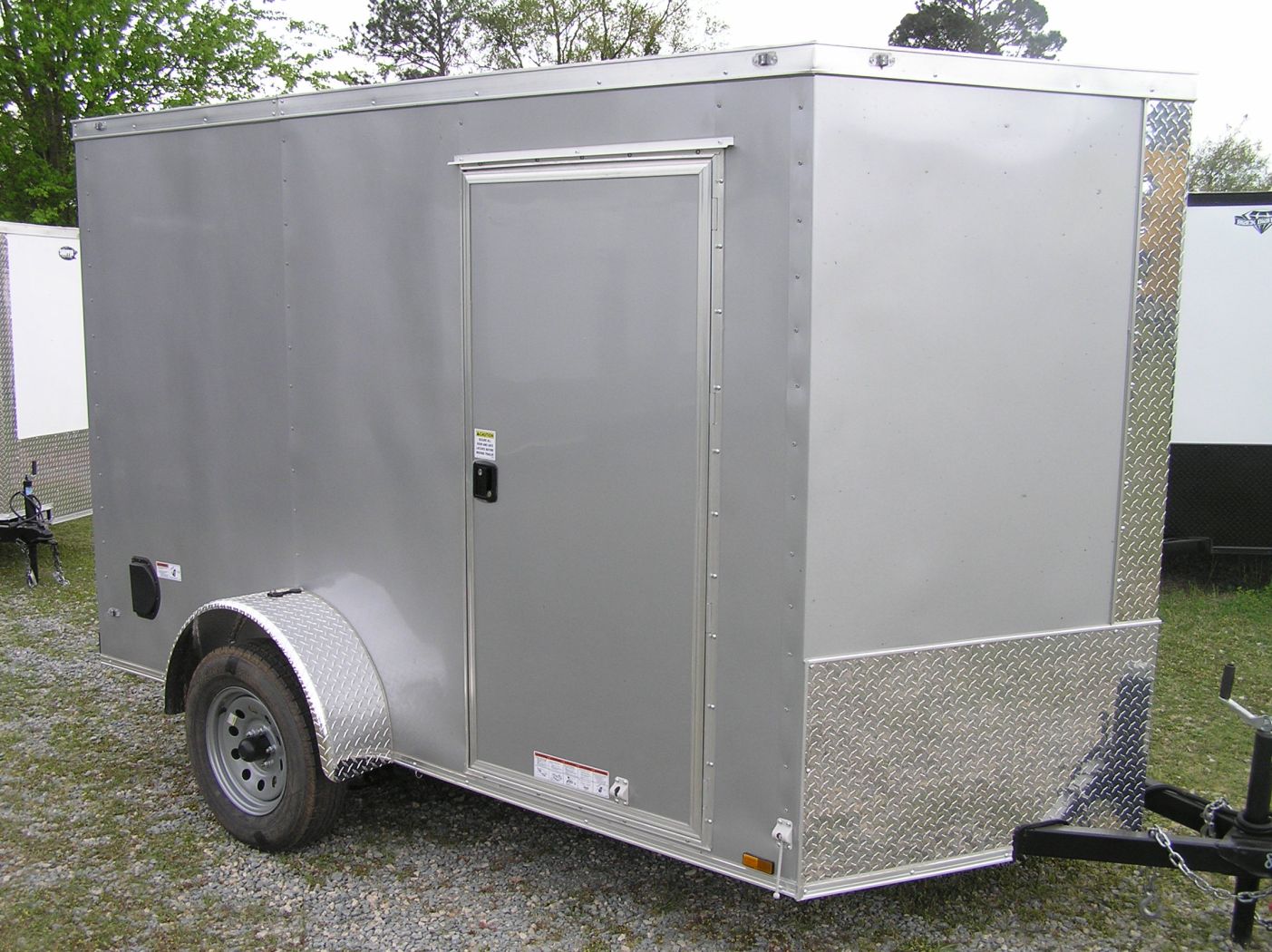 Diamond Cargo 6x10 SA Trailer - Silver, Ramp, Side Door, Extra Height - Image 3