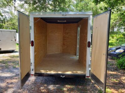 Diamond Cargo 6x10 SA Trailer - White, Barn Doors, Side Door, Extra Height - Image 8
