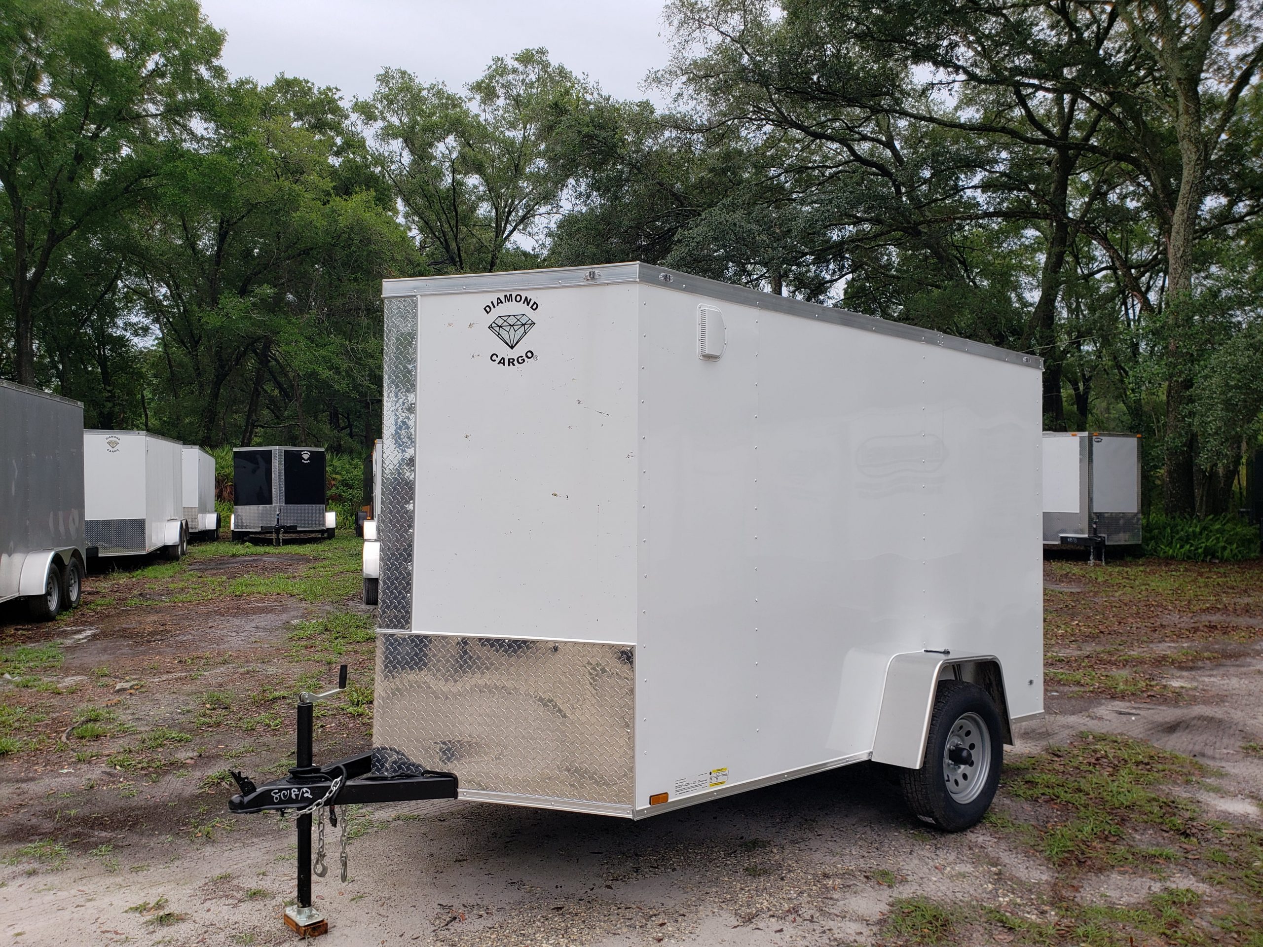 Diamond Cargo 6x10 SA Trailer - White, Ramp, Side Door, Extra Height, Insulated - Image 5