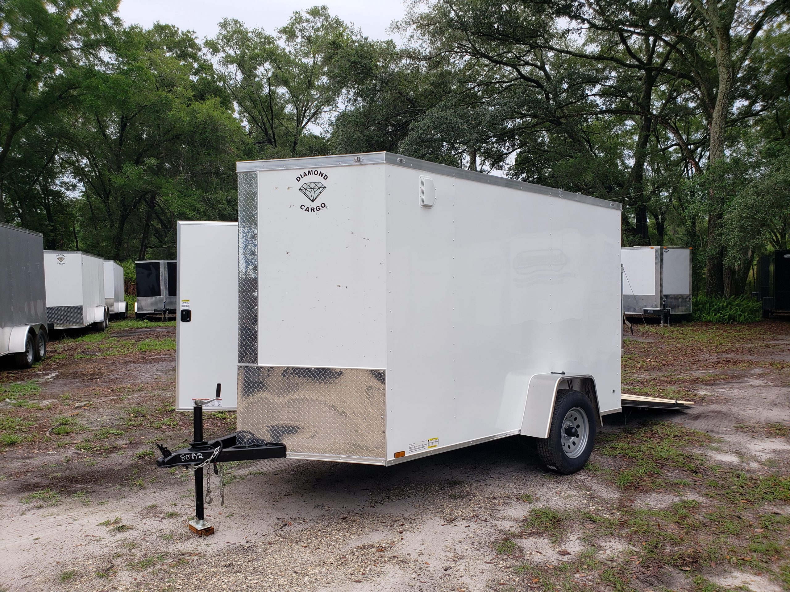 Diamond Cargo 6x10 SA Trailer - White, Ramp, Side Door, Extra Height, Insulated - Image 6