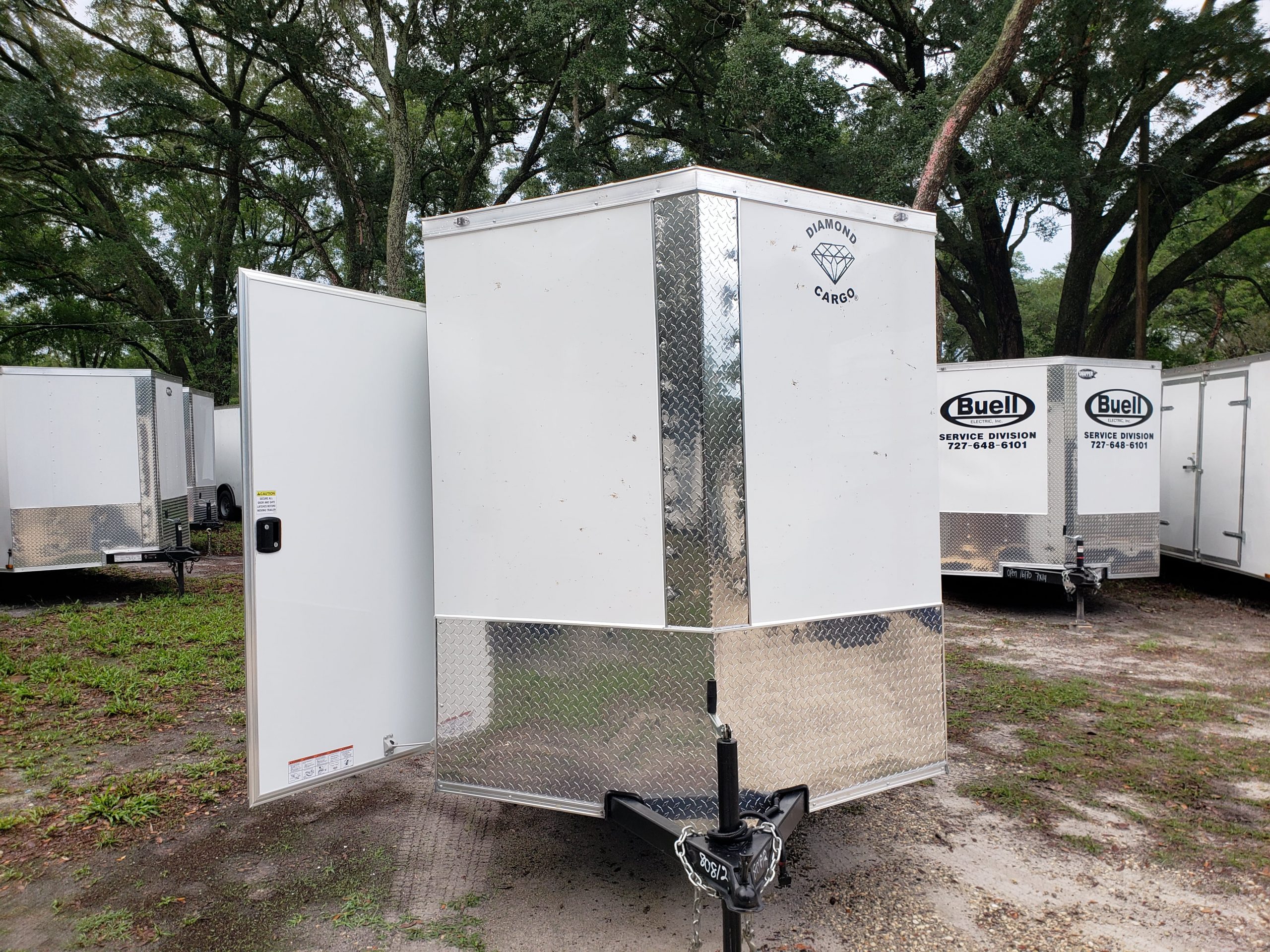 Diamond Cargo 6x10 SA Trailer - White, Ramp, Side Door, Extra Height, Insulated - Image 3