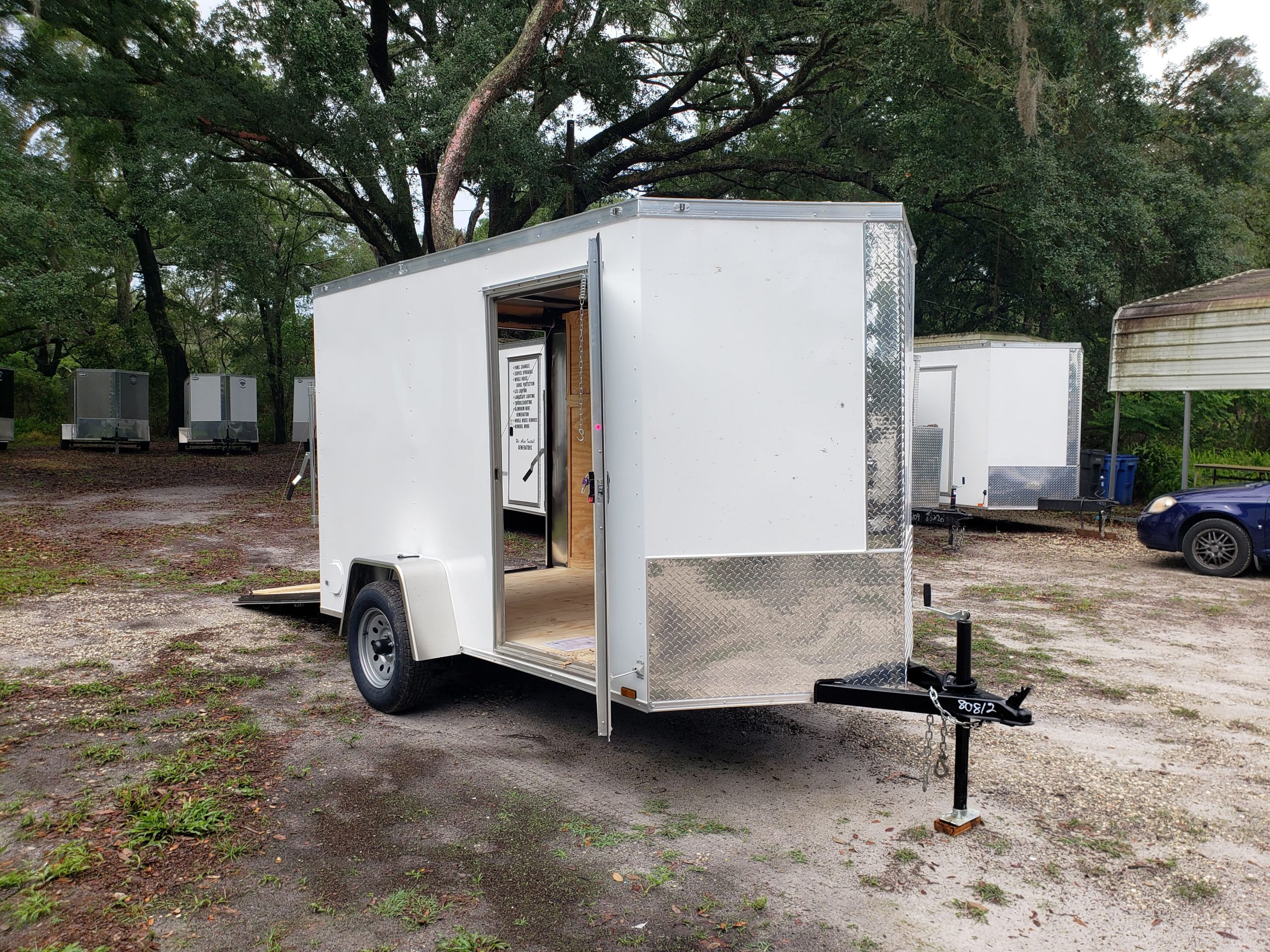 Diamond Cargo 6x10 SA Trailer - White, Ramp, Side Door, Extra Height, Insulated - Image 4