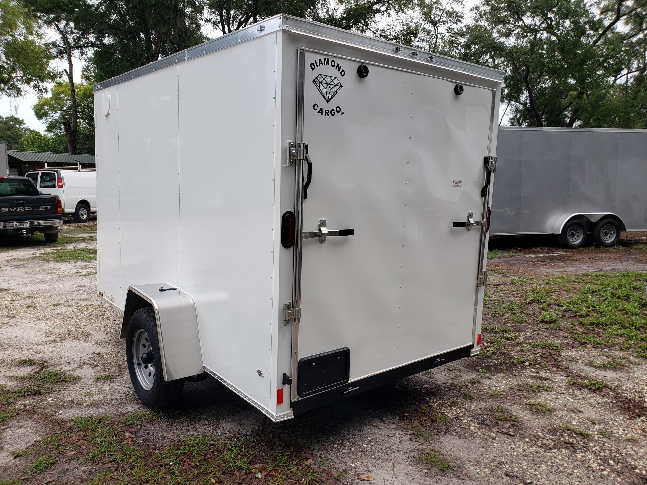 Diamond Cargo 6x10 SA Trailer - White, Ramp, Side Door, Extra Height, Insulated - Image 13