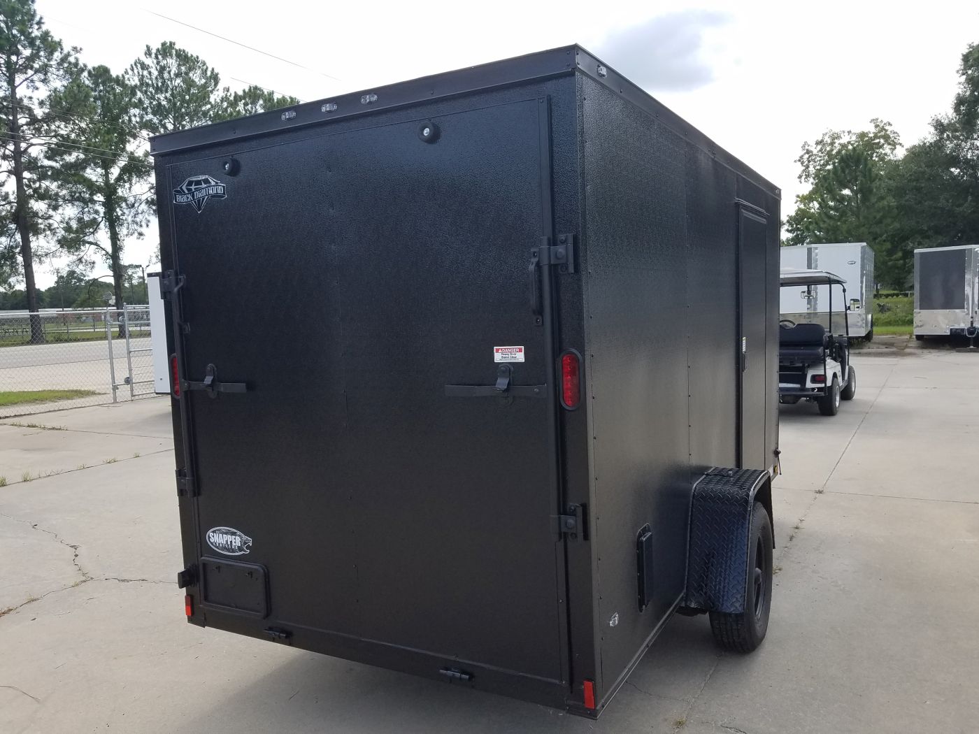 Diamond Cargo 6x12 SA Trailer - Embossed Black, Ramp, Side Door, Extra Height, Blackout - Image 11