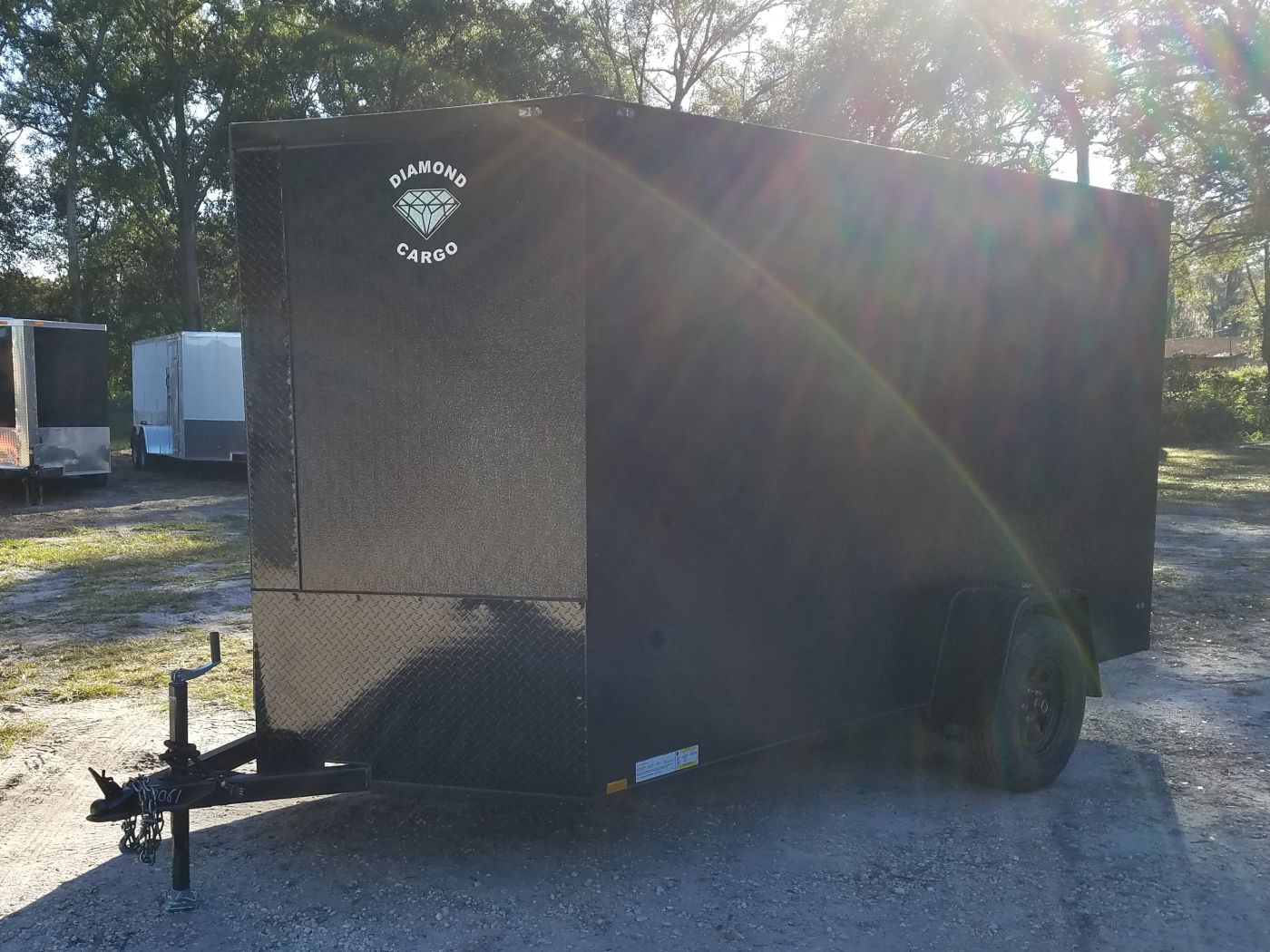 Diamond Cargo 6x12 SA Trailer - Black, Ramp, Side Door, Blackout, Embossed - Image 3