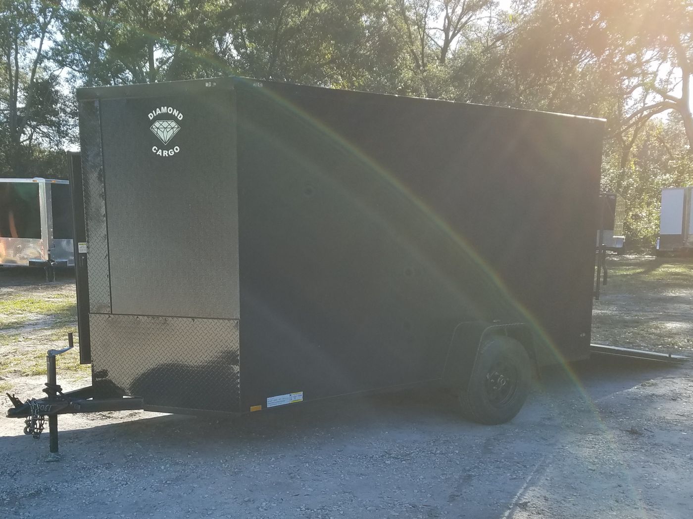 Diamond Cargo 6x12 SA Trailer - Black, Ramp, Side Door, Blackout, Embossed - Image 2