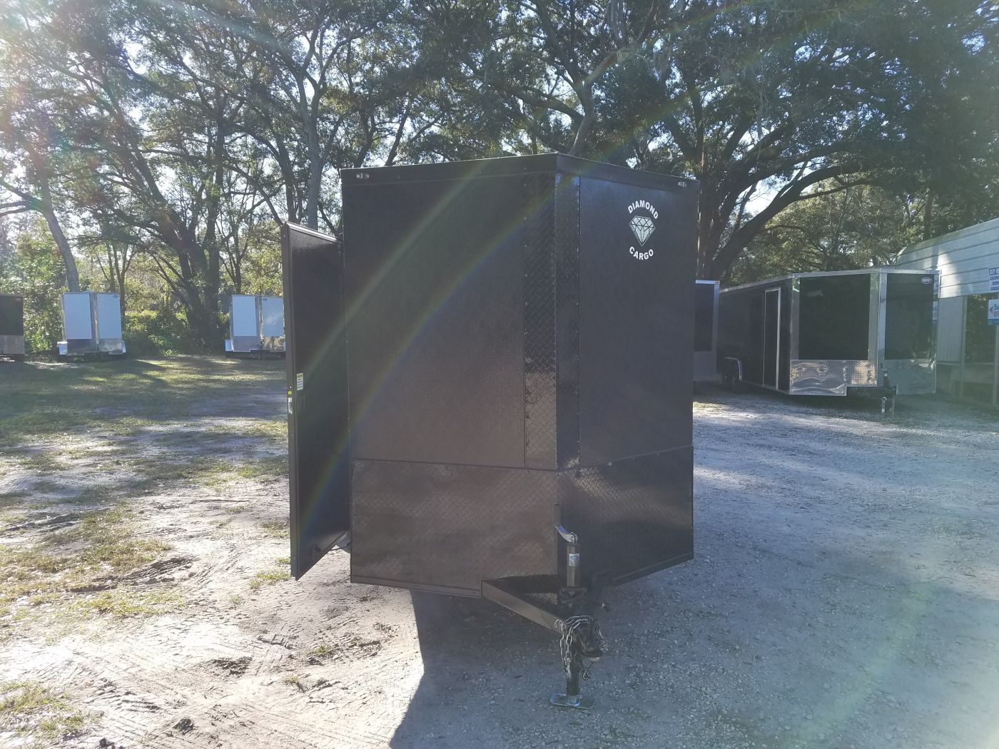 Diamond Cargo 6x12 SA Trailer - Black, Ramp, Side Door, Blackout, Embossed - Image 15