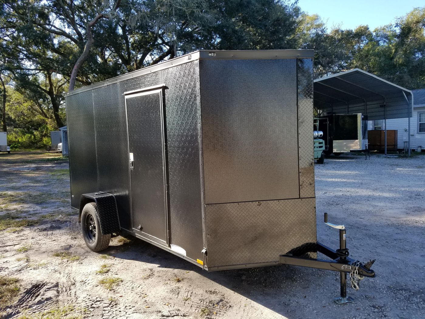 Diamond Cargo 6x12 SA Trailer - Black, Ramp, Side Door, Blackout, Embossed - Image 16