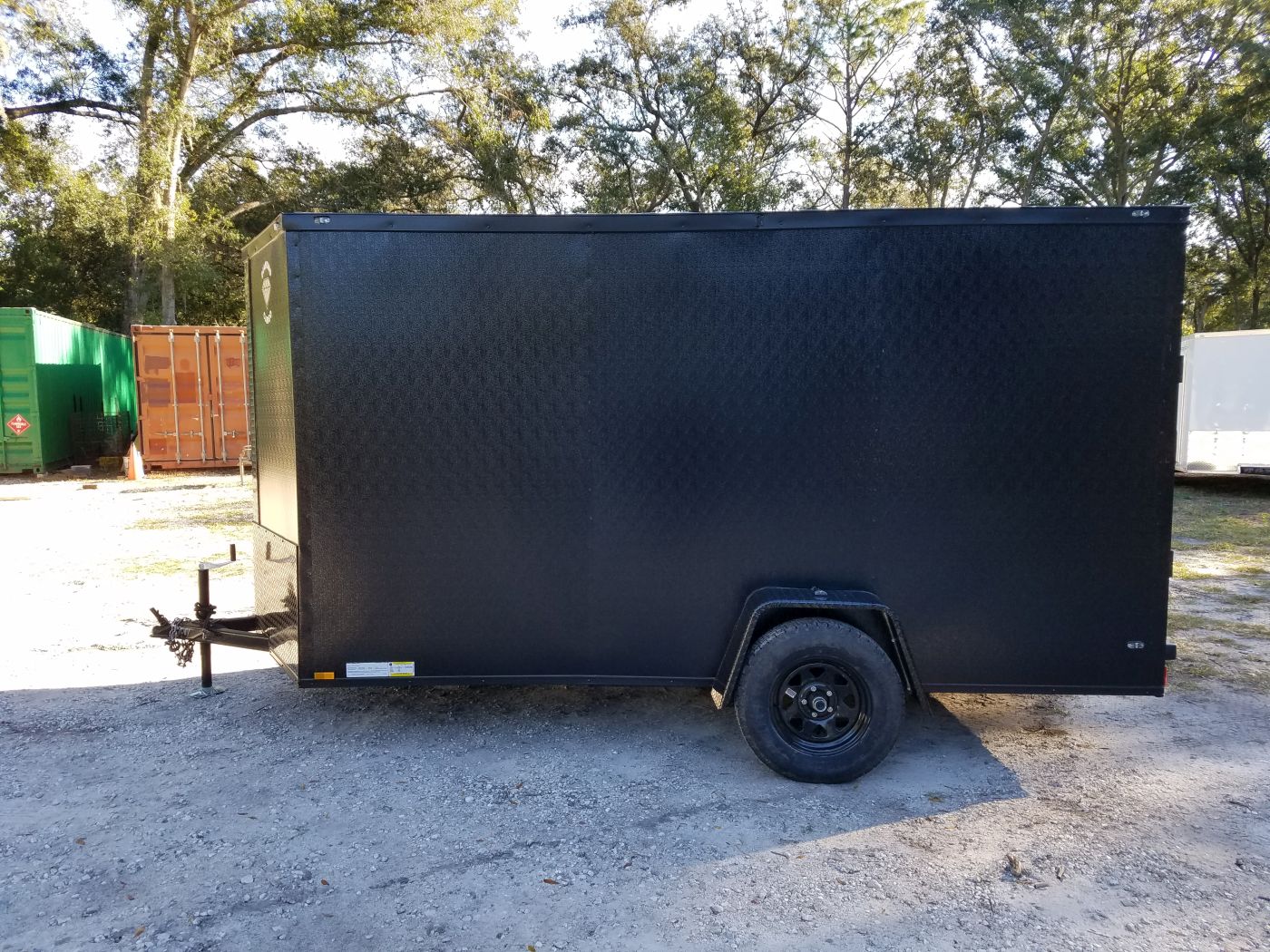 Diamond Cargo 6x12 SA Trailer - Black, Ramp, Side Door, Blackout, Embossed - Image 5