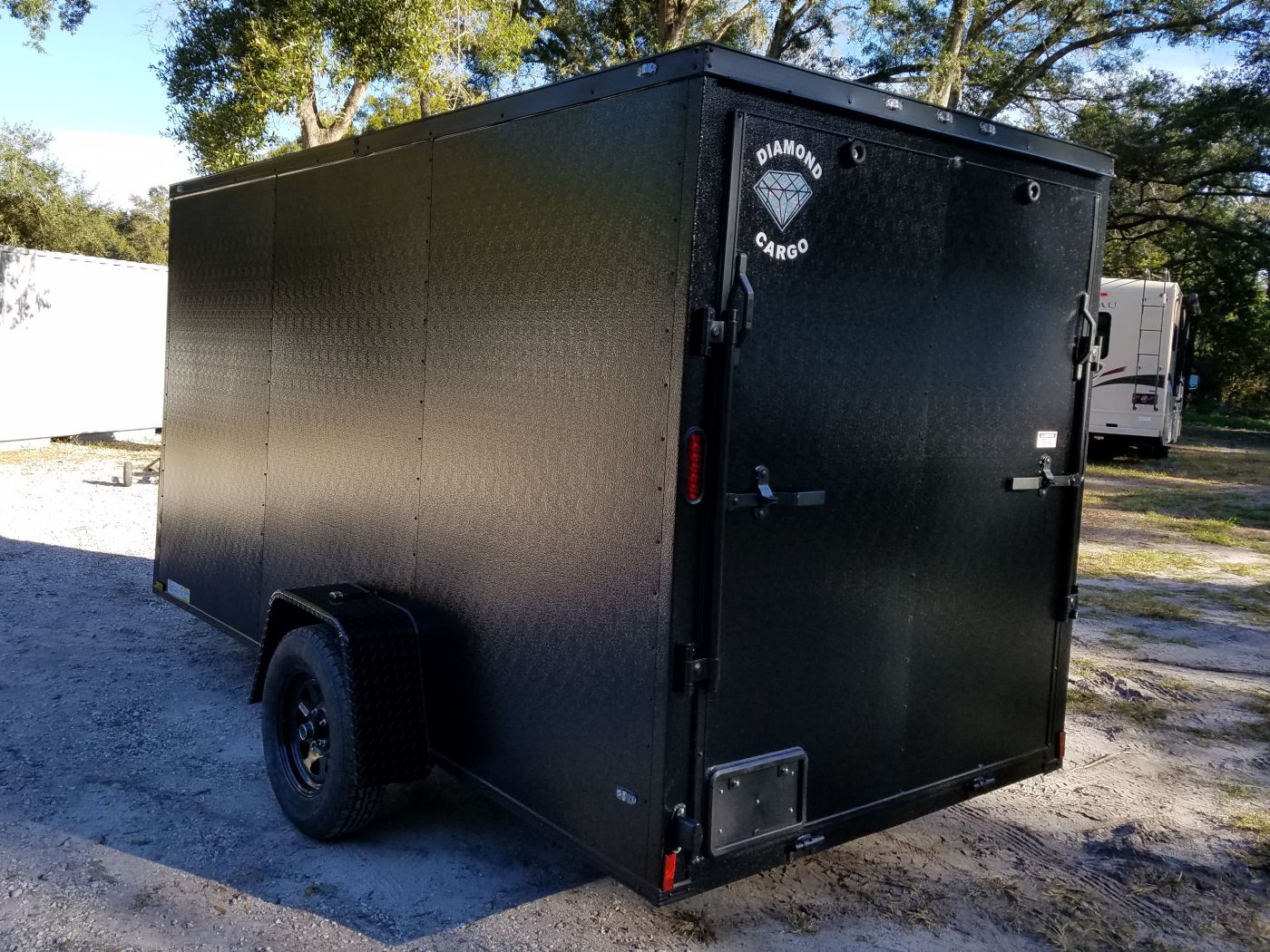 Diamond Cargo 6x12 SA Trailer - Black, Ramp, Side Door, Blackout, Embossed - Image 7