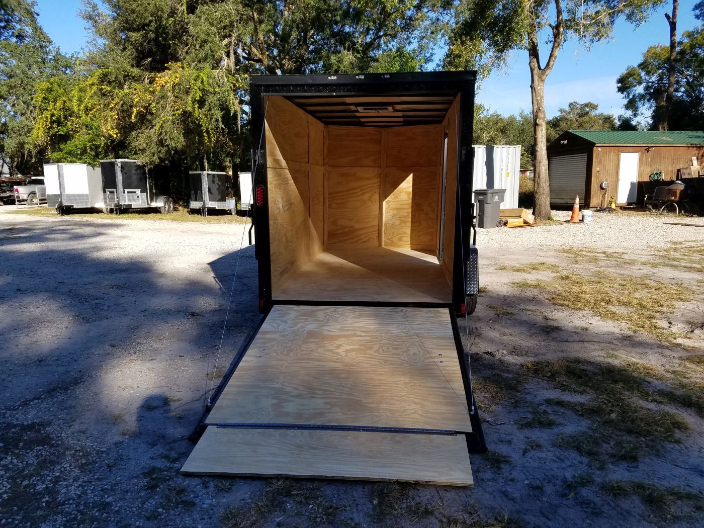 Diamond Cargo 6x12 SA Trailer - Black, Ramp, Side Door, Blackout, Embossed - Image 8