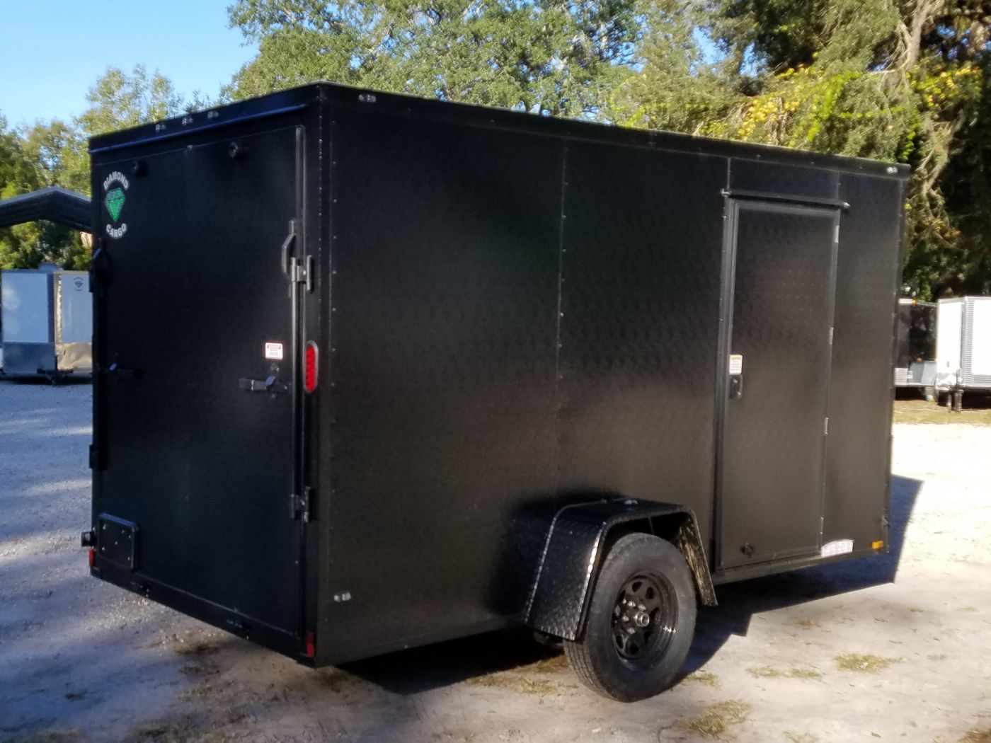Diamond Cargo 6x12 SA Trailer - Black, Ramp, Side Door, Blackout, Embossed - Image 11