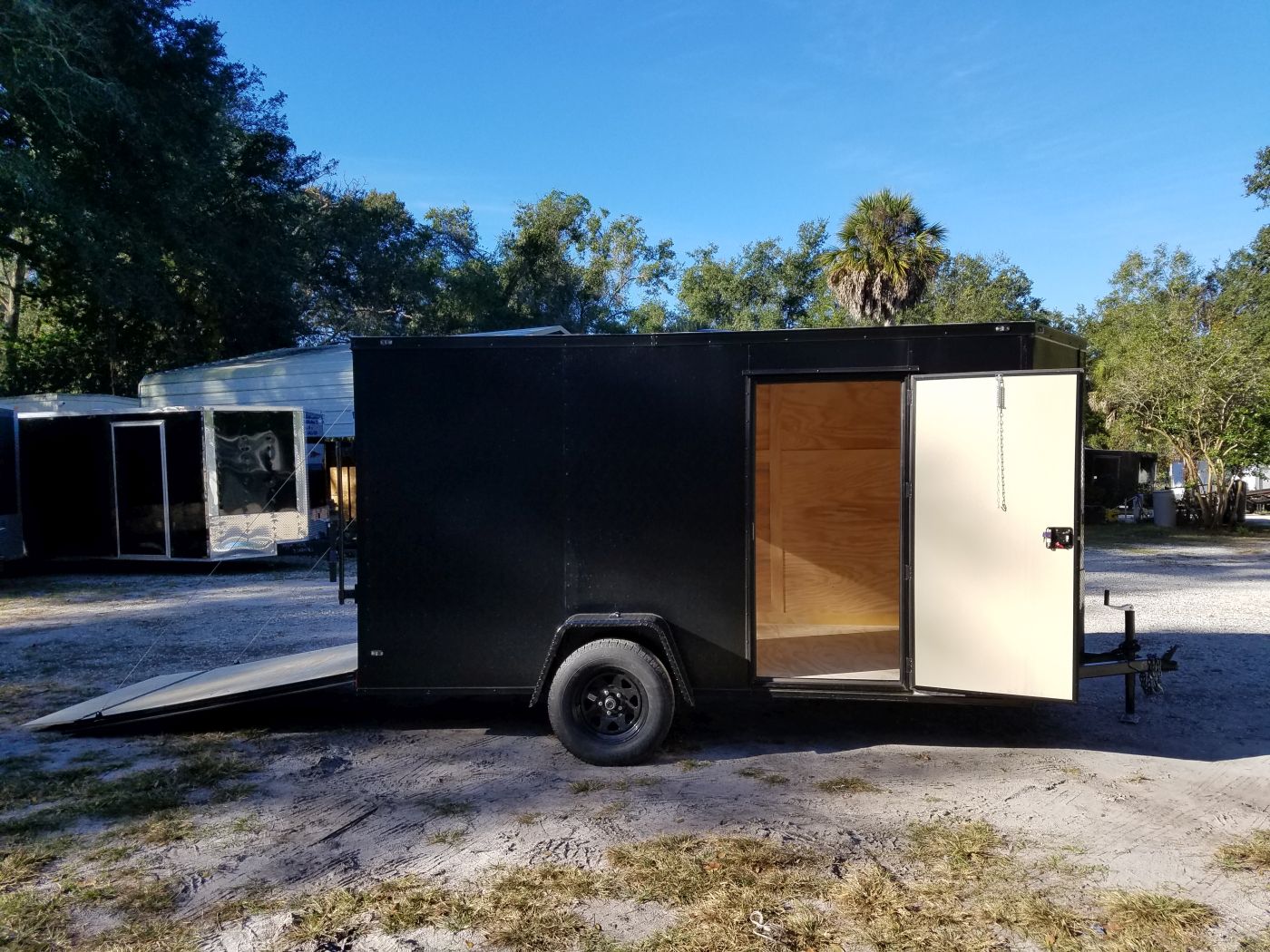 Diamond Cargo 6x12 SA Trailer - Black, Ramp, Side Door, Blackout, Embossed - Image 12