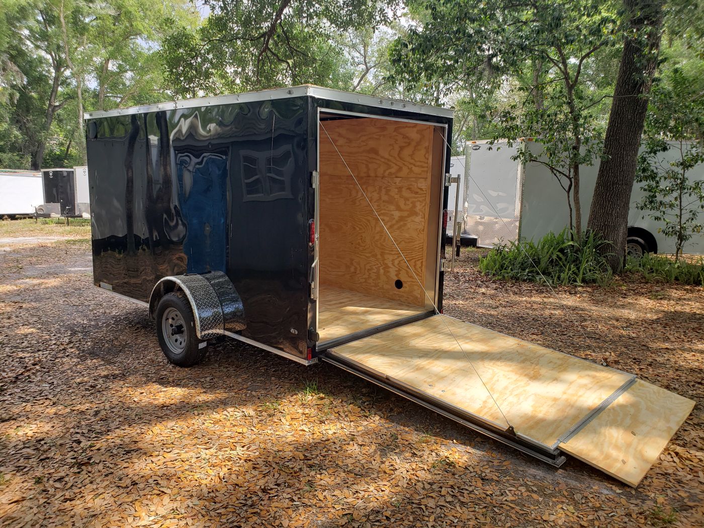 Diamond Cargo 6x12 SA Trailer - Black, Ramp, Side Door, Extra Height, Blackout - Image 8