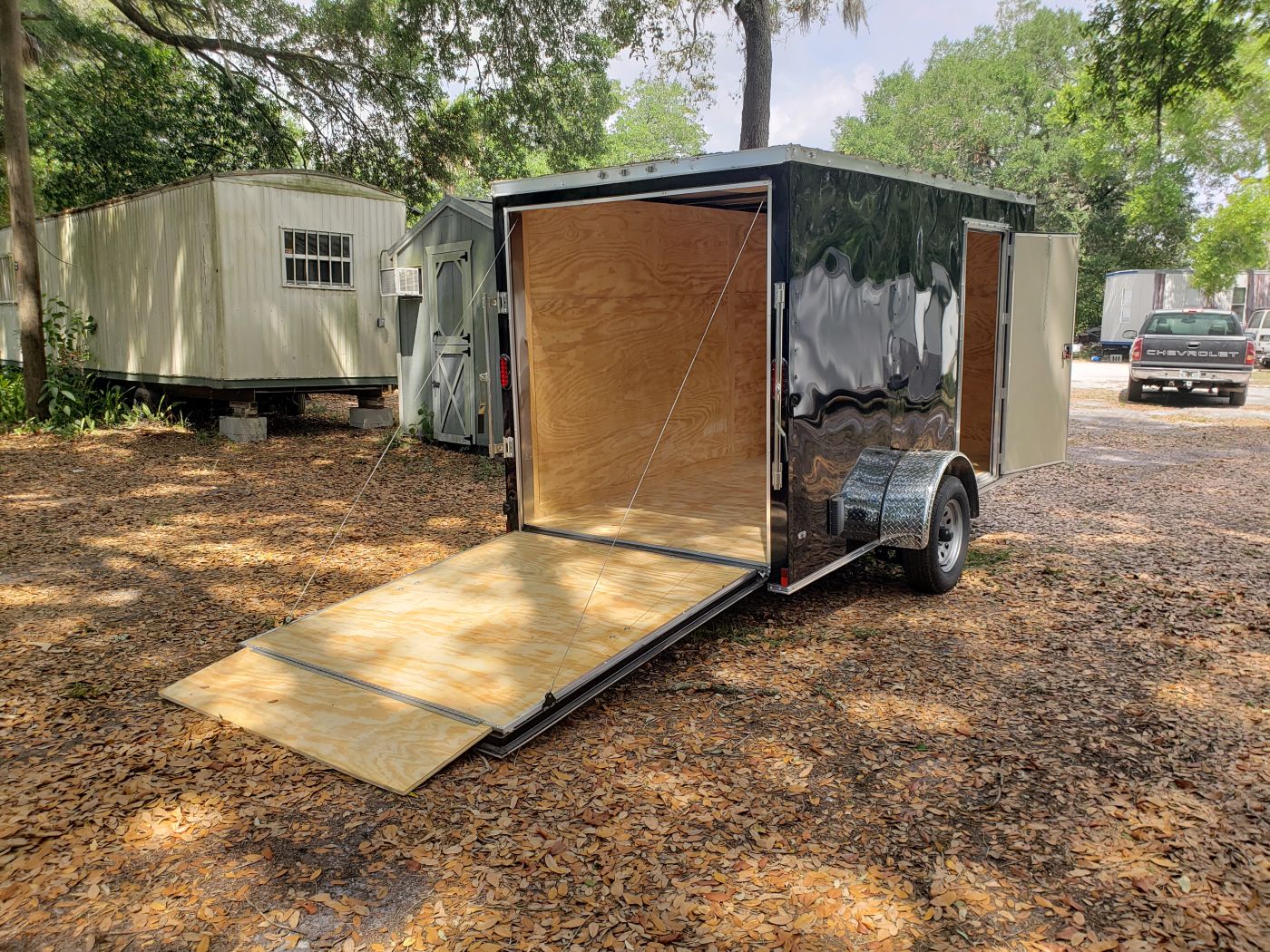 Diamond Cargo 6x12 SA Trailer - Black, Ramp, Side Door, Extra Height, Blackout - Image 5