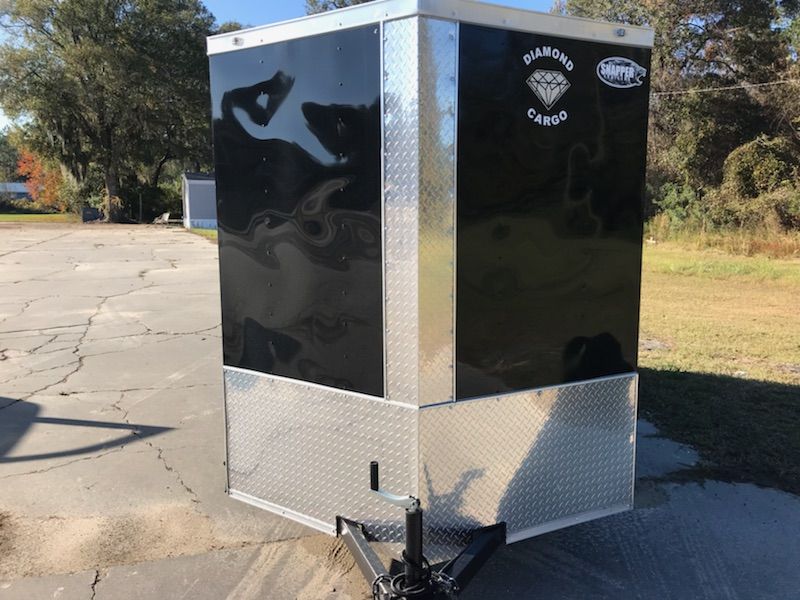 Diamond Cargo 6x12 SA Trailer - Black, Ramp, Side Door, Extra Height - Image 16