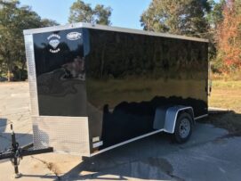 Alternative view of Diamond Cargo 6x12 SA Trailer - Black, Ramp, Side Door, Extra Height