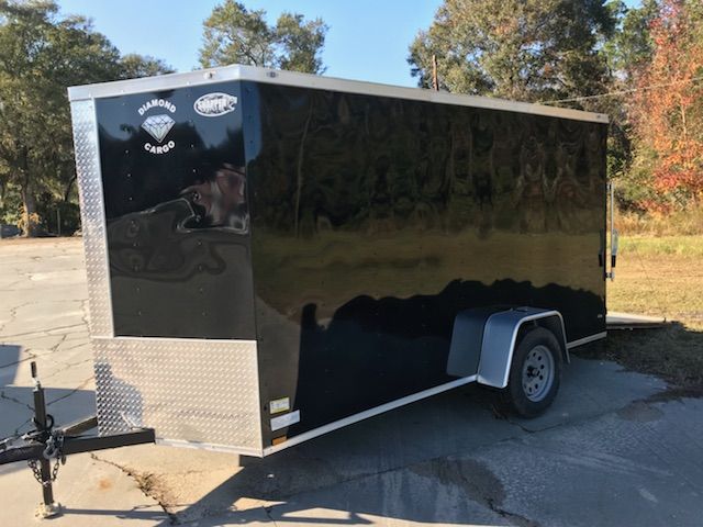 Diamond Cargo 6x12 SA Trailer - Black, Ramp, Side Door, Extra Height - Image 2