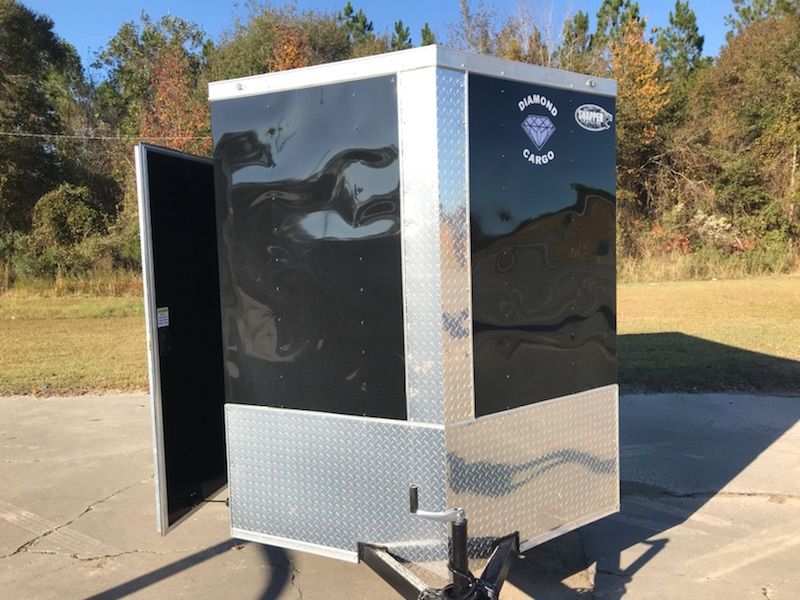 Diamond Cargo 6x12 SA Trailer - Black, Ramp, Side Door, Extra Height - Image 14