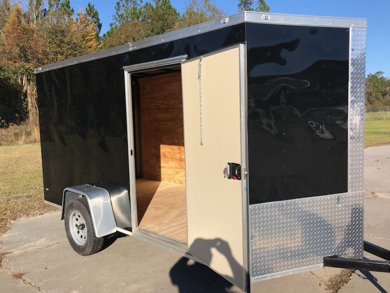 Diamond Cargo 6x12 SA Trailer - Black, Ramp, Side Door, Extra Height - Image 13