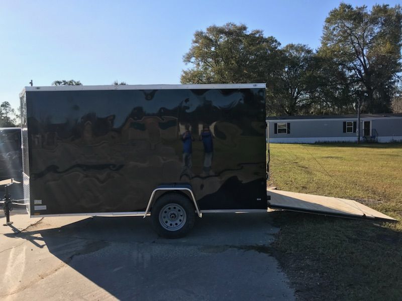 Diamond Cargo 6x12 SA Trailer - Black, Ramp, Side Door, Extra Height - Image 4