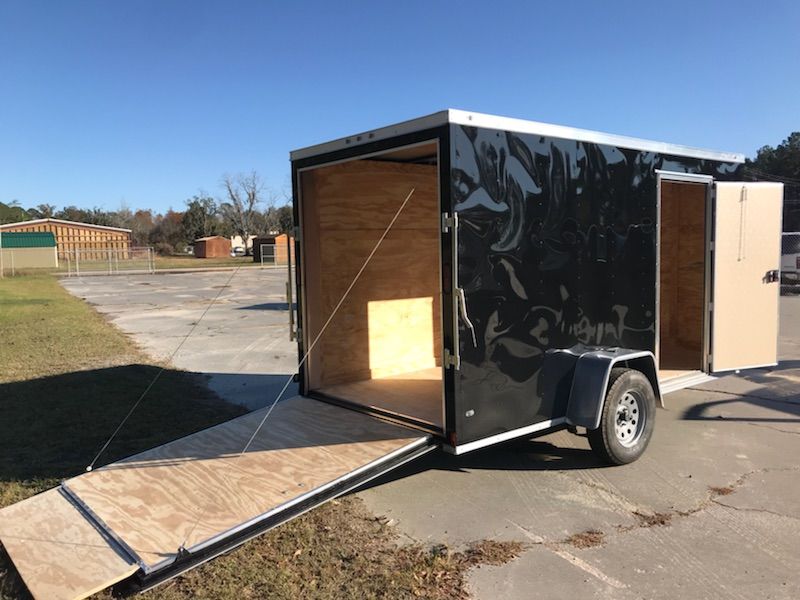 Diamond Cargo 6x12 SA Trailer - Black, Ramp, Side Door, Extra Height - Image 9