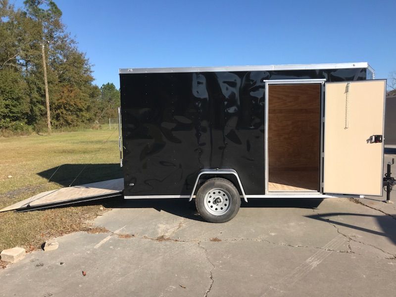 Diamond Cargo 6x12 SA Trailer - Black, Ramp, Side Door, Extra Height - Image 11