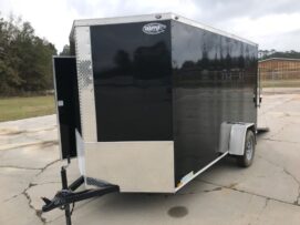 Alternative view of Diamond Cargo 6x12 SA Trailer - Black, Ramp, Side Door, Extra Height, Insulation