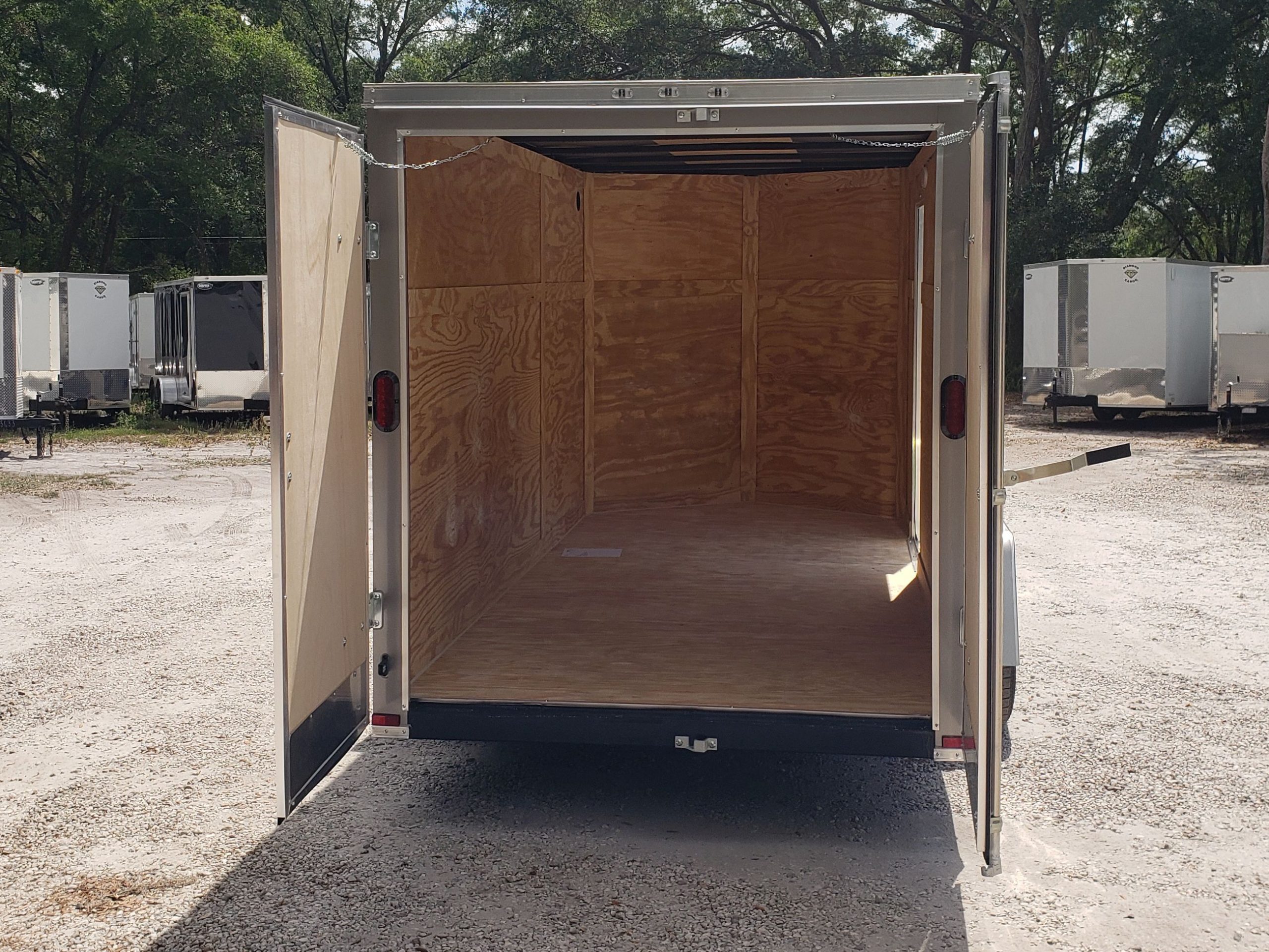Diamond Cargo 6x12 SA Trailer - Pewter, Barn Doors, Side Door, Extra Height, Insulated - Image 15
