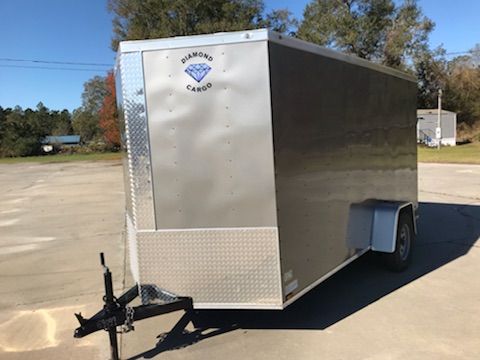 Diamond Cargo 6x12 SA Trailer - Pewter, Ramp, Side Door, Extra Height - Image 2