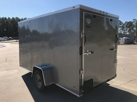 Diamond Cargo 6x12 SA Trailer - Pewter, Ramp, Side Door, Extra Height - Image 4