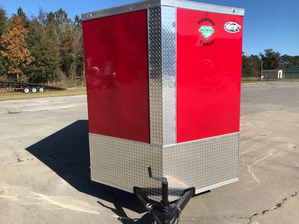 Diamond Cargo 6x12 SA Trailer - Red, Ramp, Side Door, Extra Height - Image 12