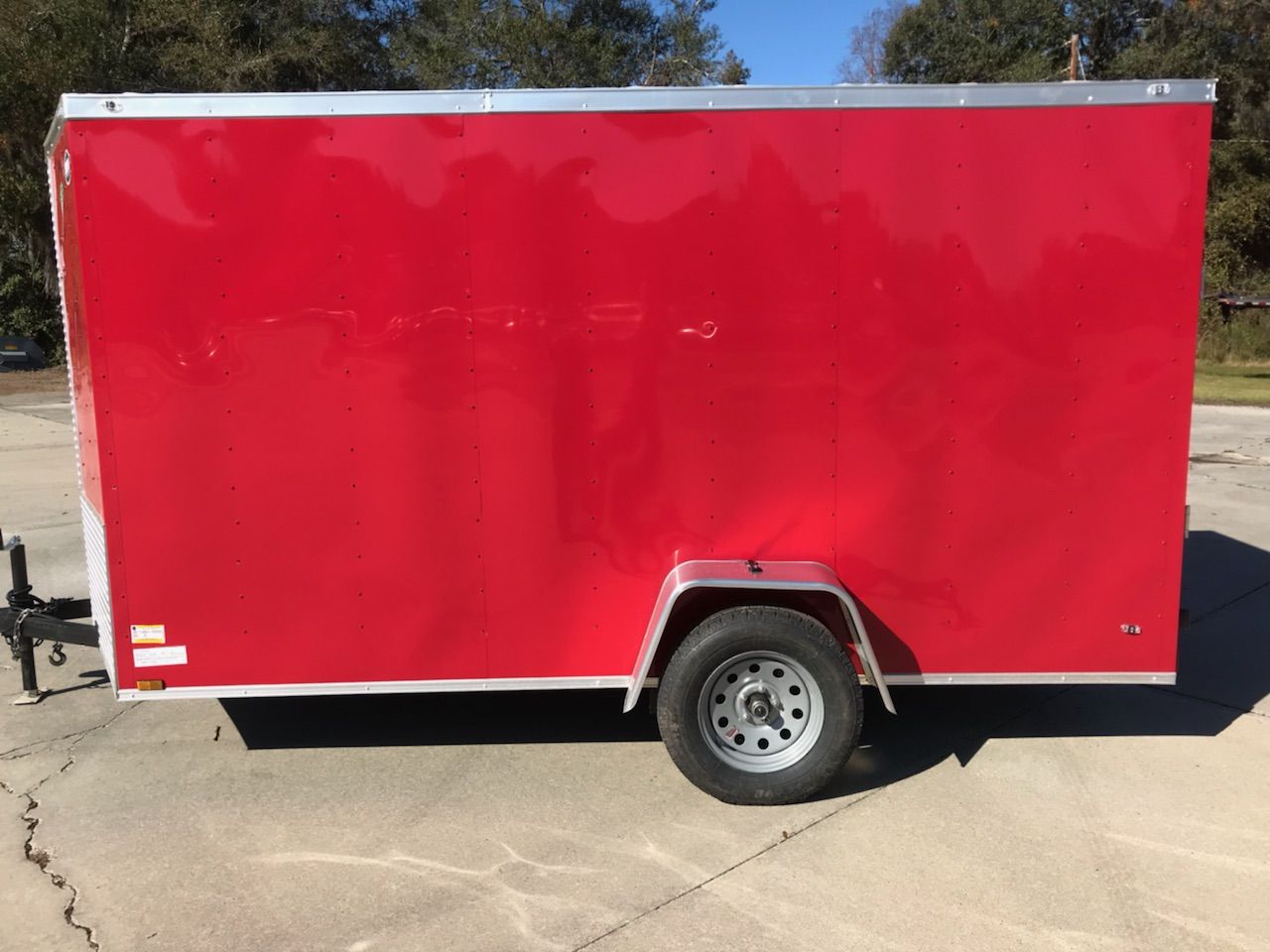 Diamond Cargo 6x12 SA Trailer - Red, Ramp, Side Door, Extra Height - Image 5