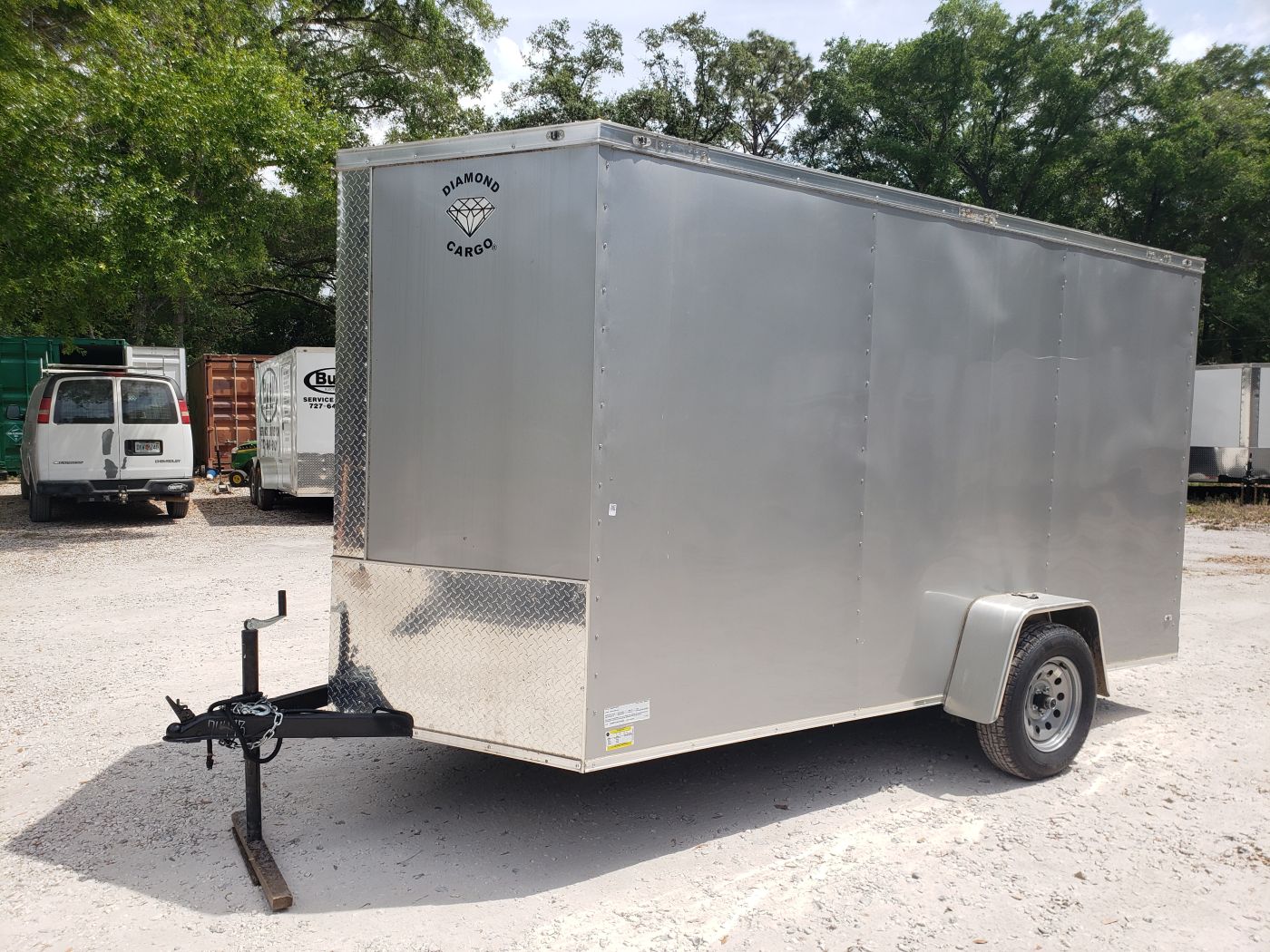Diamond Cargo 6x12 SA Trailer - Silver Frost, Ramp, Side Door, Extra Height, Therma Ceiling - Image 3