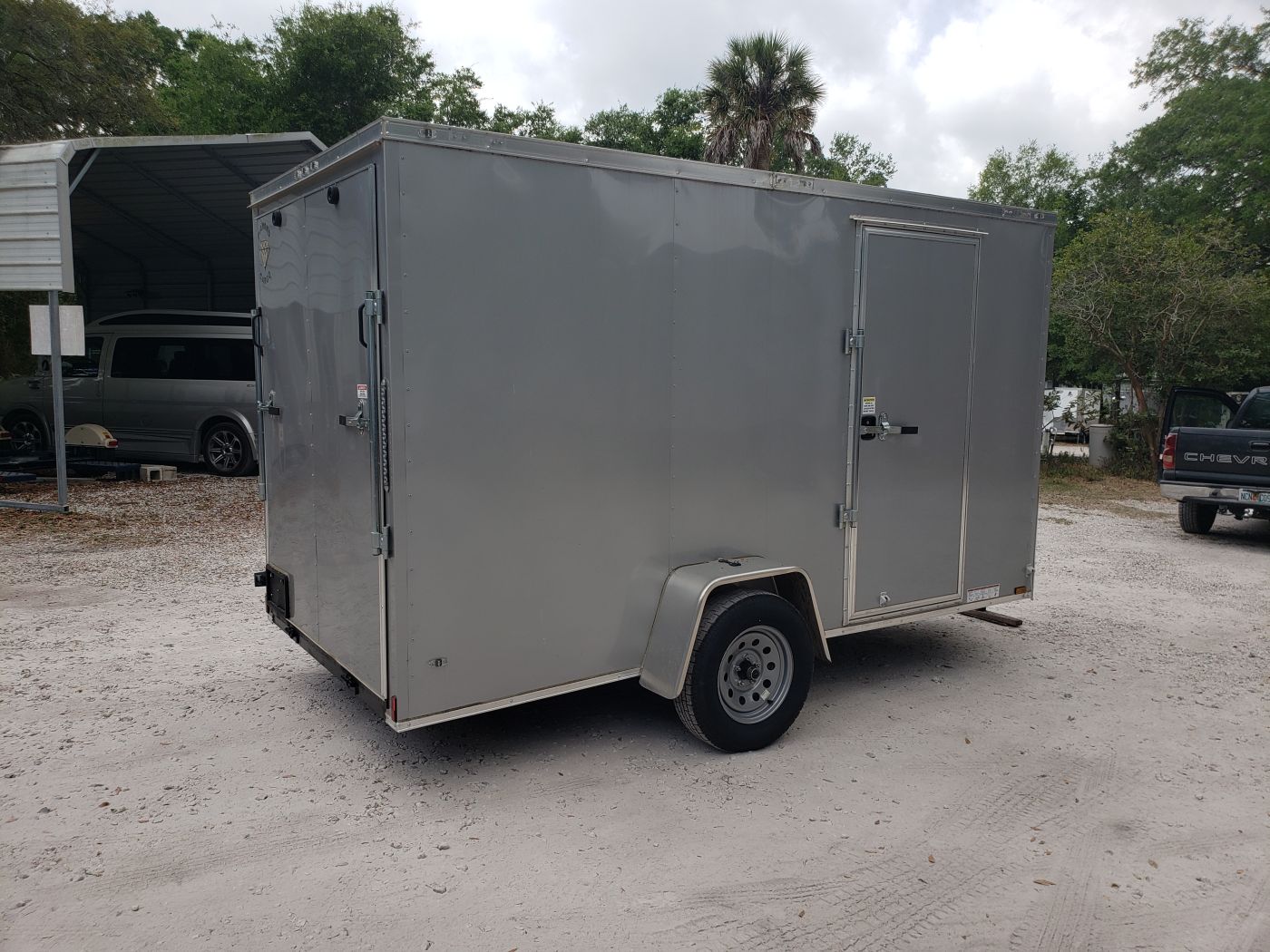 Diamond Cargo 6x12 SA Trailer - Silver Frost, Ramp, Side Door, Extra Height, Therma Ceiling - Image 11