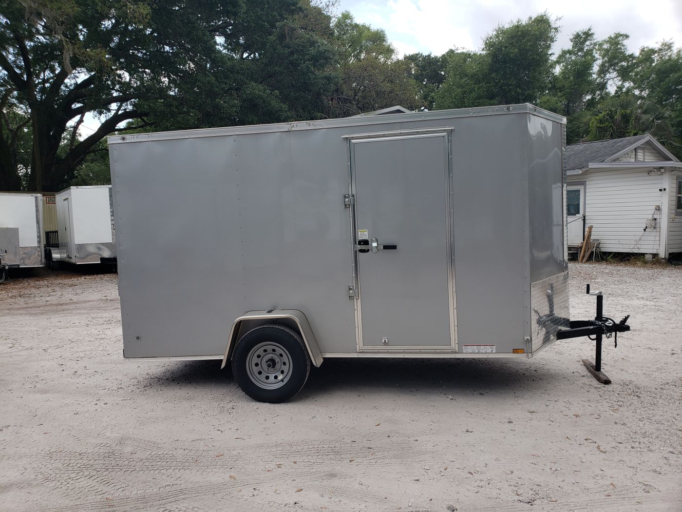 Diamond Cargo 6x12 SA Trailer - Silver Frost, Ramp, Side Door, Extra Height, Therma Ceiling
