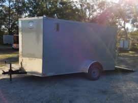 Alternative view of Diamond Cargo 6x12 SA Trailer - Silver Frost, Ramp, Side Door, Extra Height, Insulated